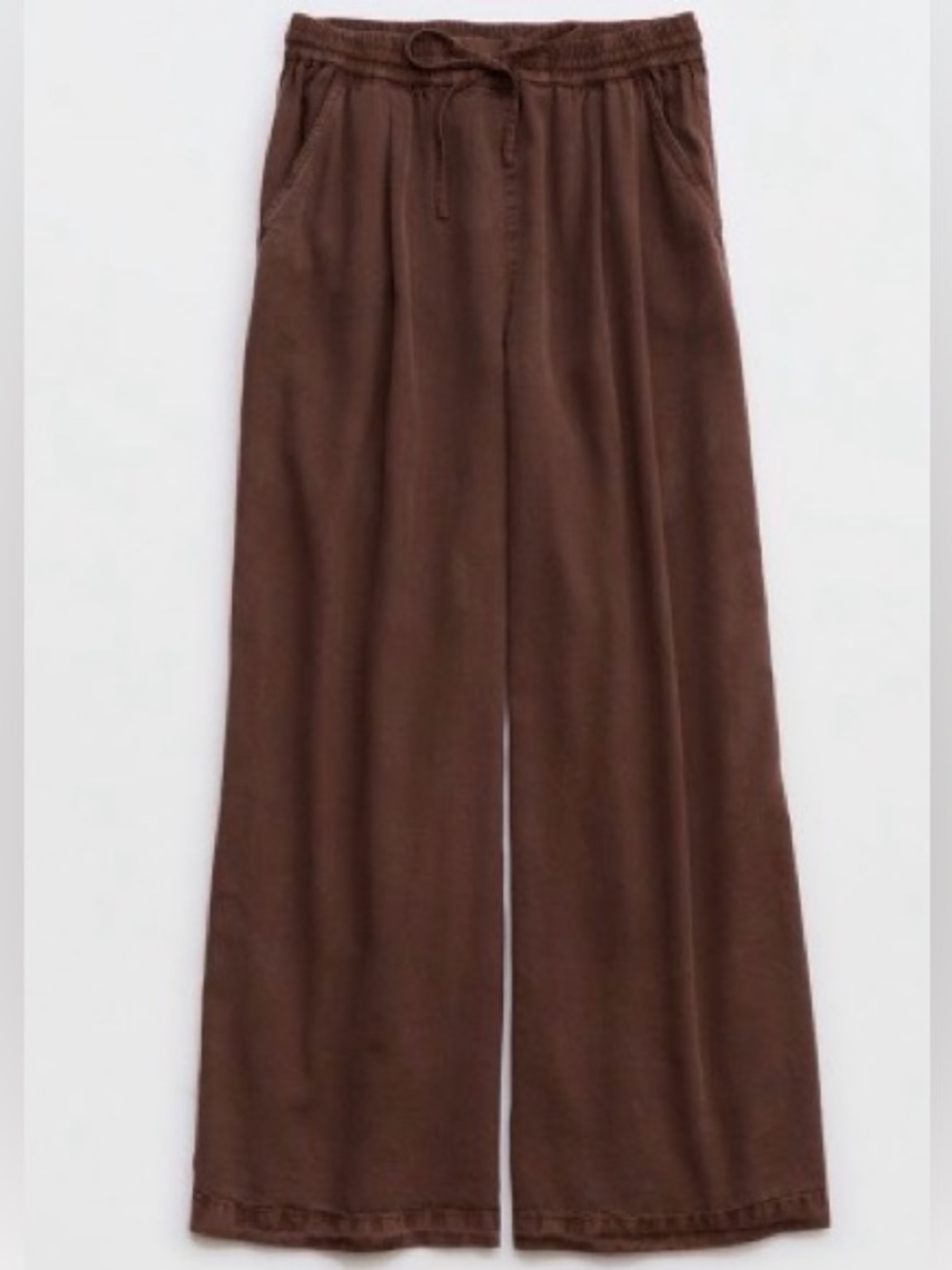womens aerie brown wide leg pants size small